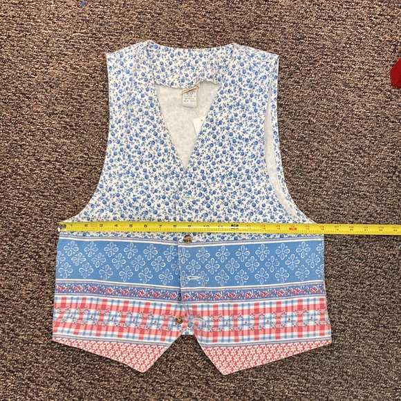 Vintage Vivaldi Denim Vest size Medium made in USA of 100% Cotton - Picture 1 of 9